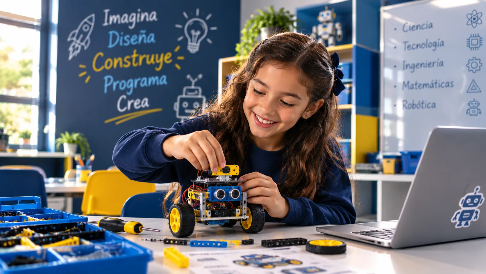 Niñas y niños curiosos por la tecnología
